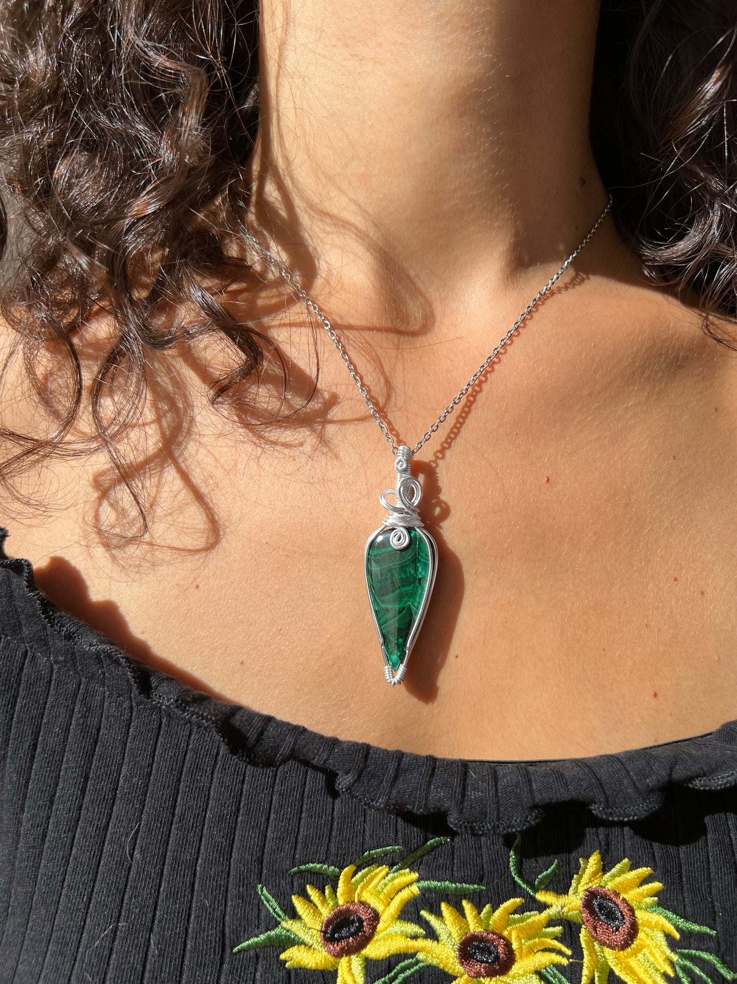 Collana con Malachite Velvet🍃