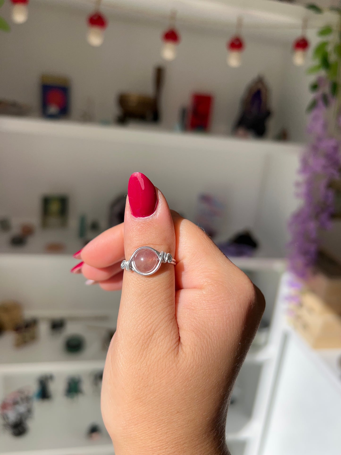 Anello Deva con Quarzo fragola🍓