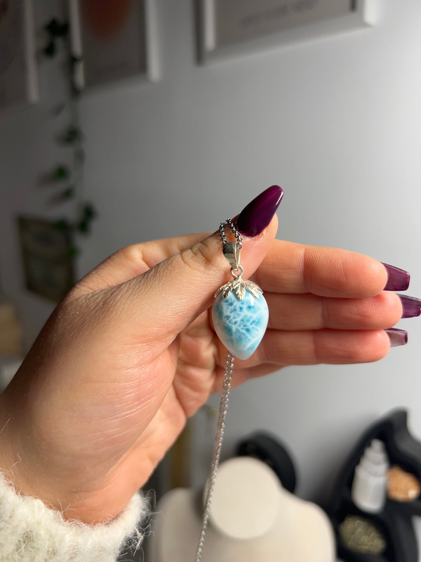 Collana in Larimar 13🌊(argento 925)