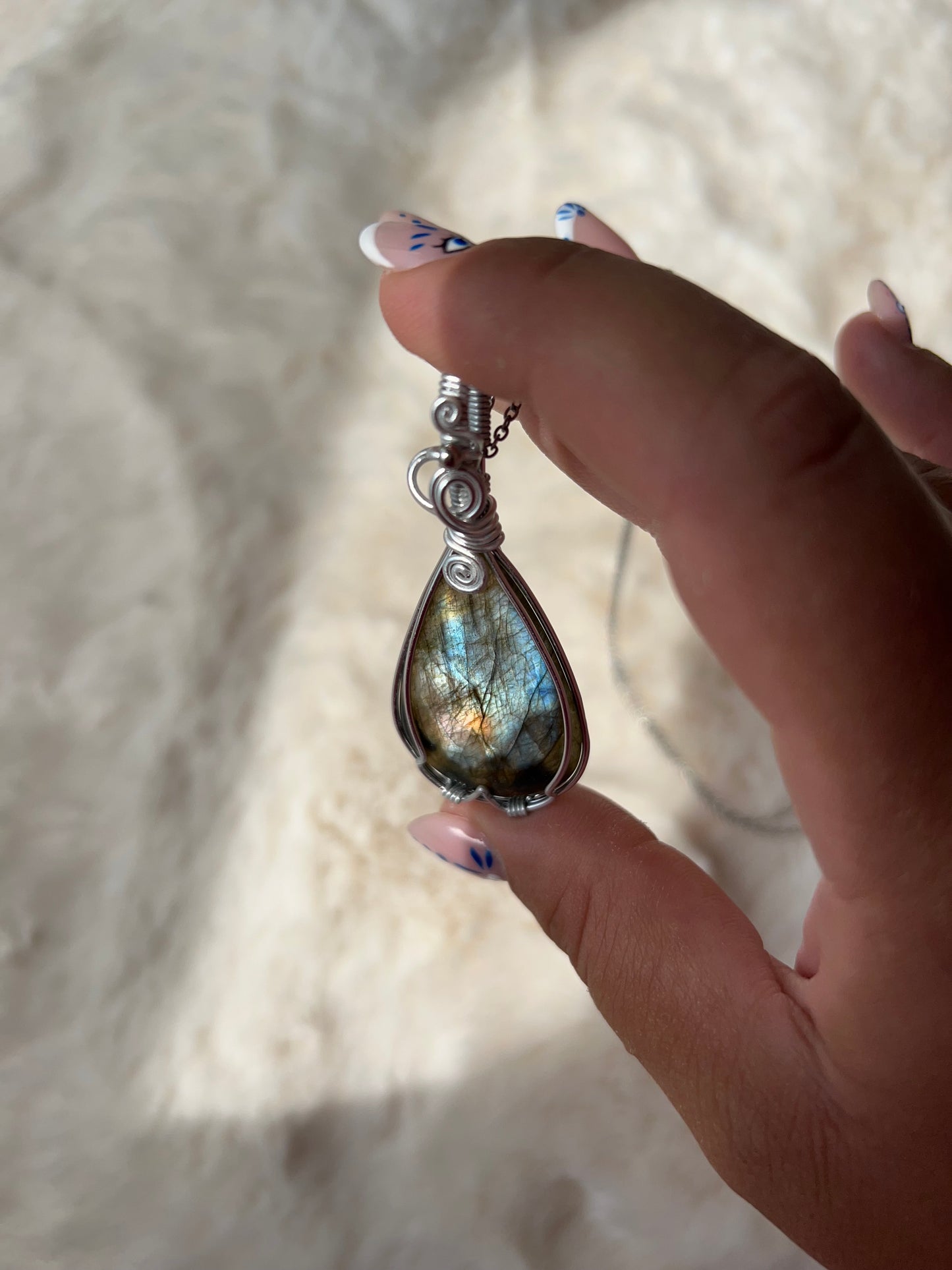 Collana in Labradorite Bicolore