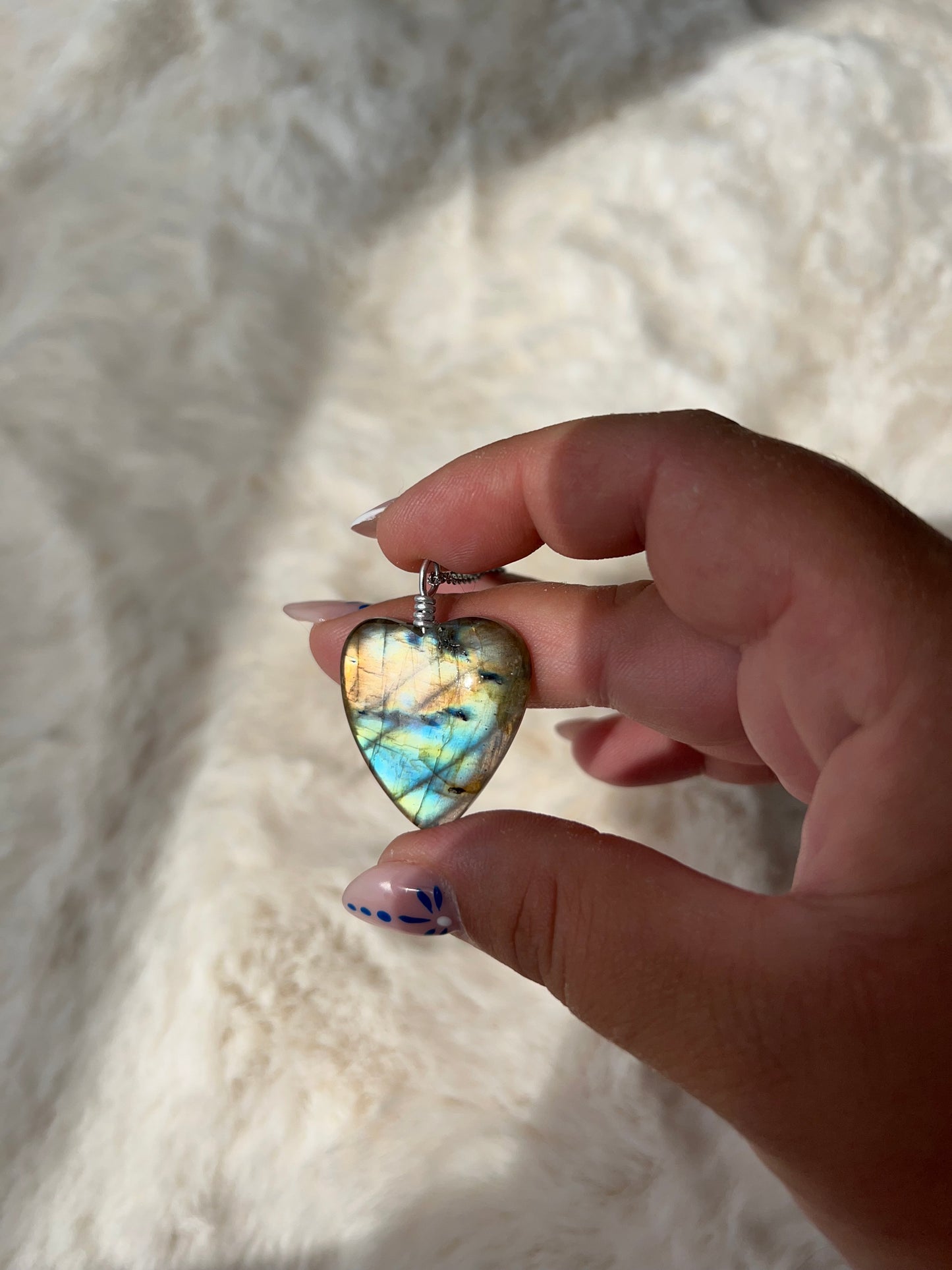 Collana Cuore labradorite