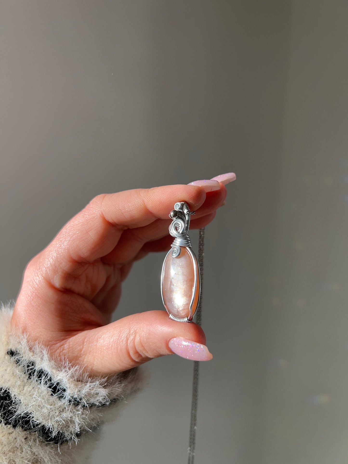 Collana in Pietra di Luna Pesca🌙💕