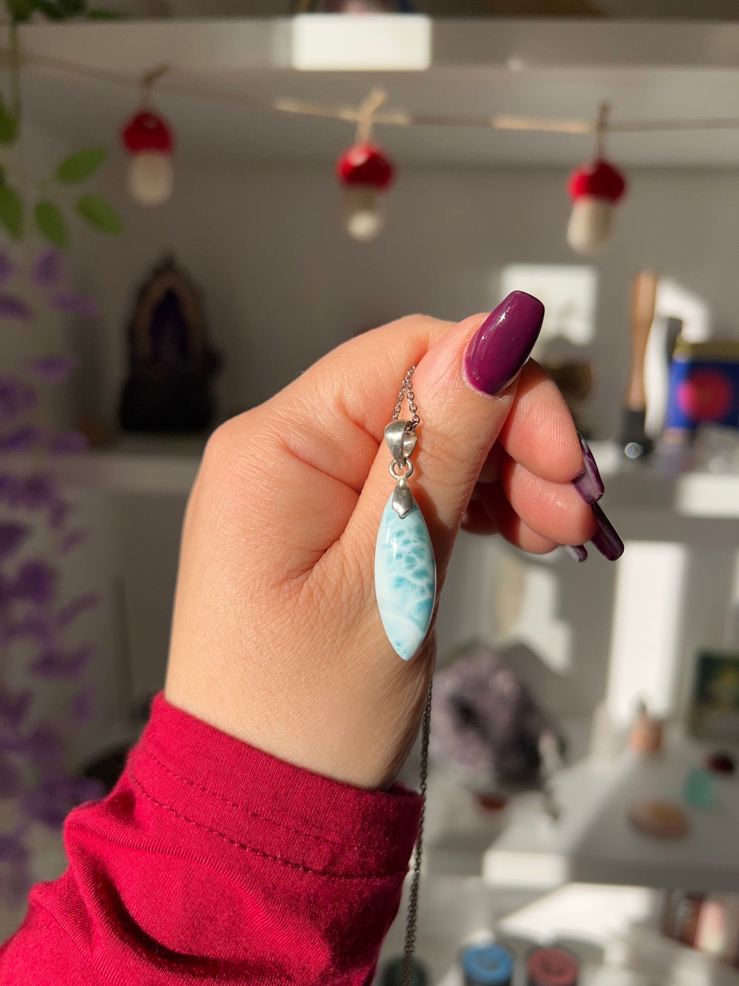 Collana in Larimar 12🌊(argento 925)