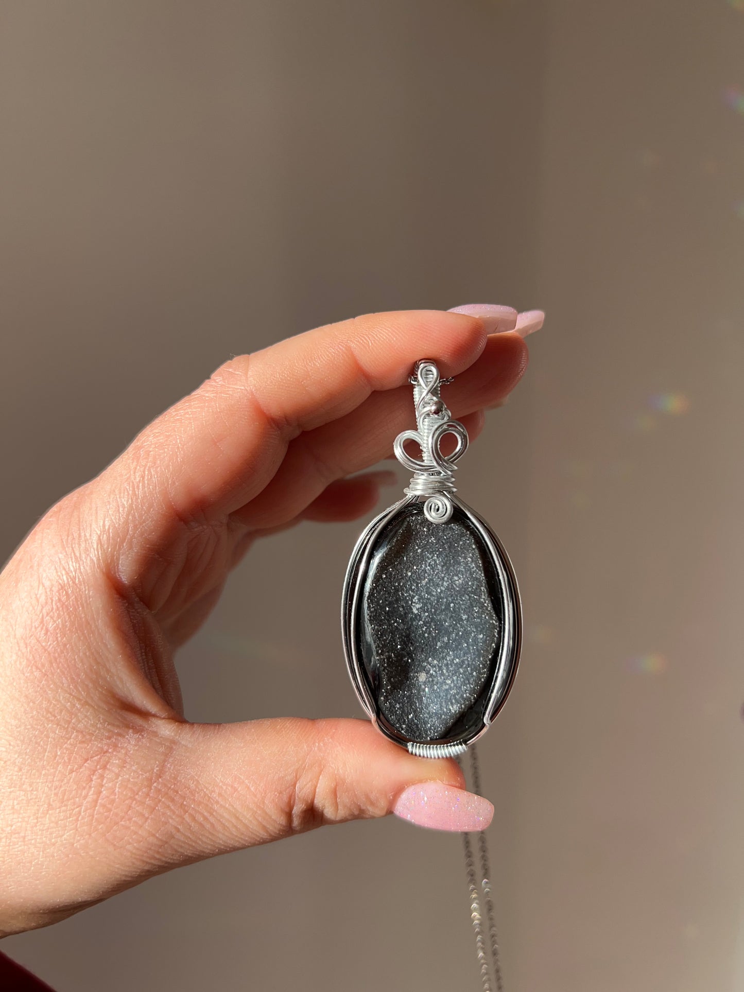 Collana in Agata nera Druzy✨🖤