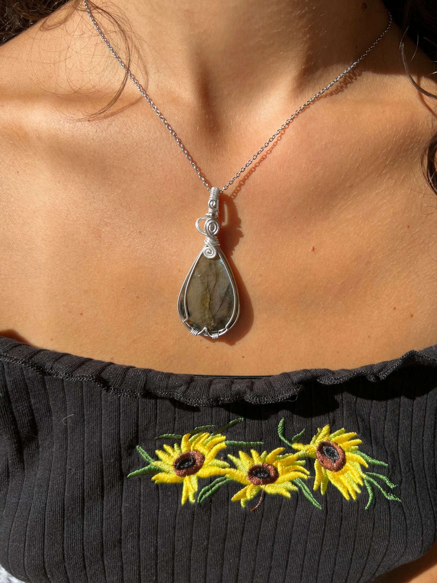 Collana in Labradorite Bicolore