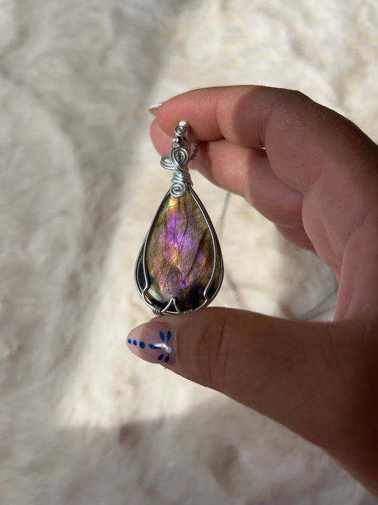 Collana in Labradorite Bicolore