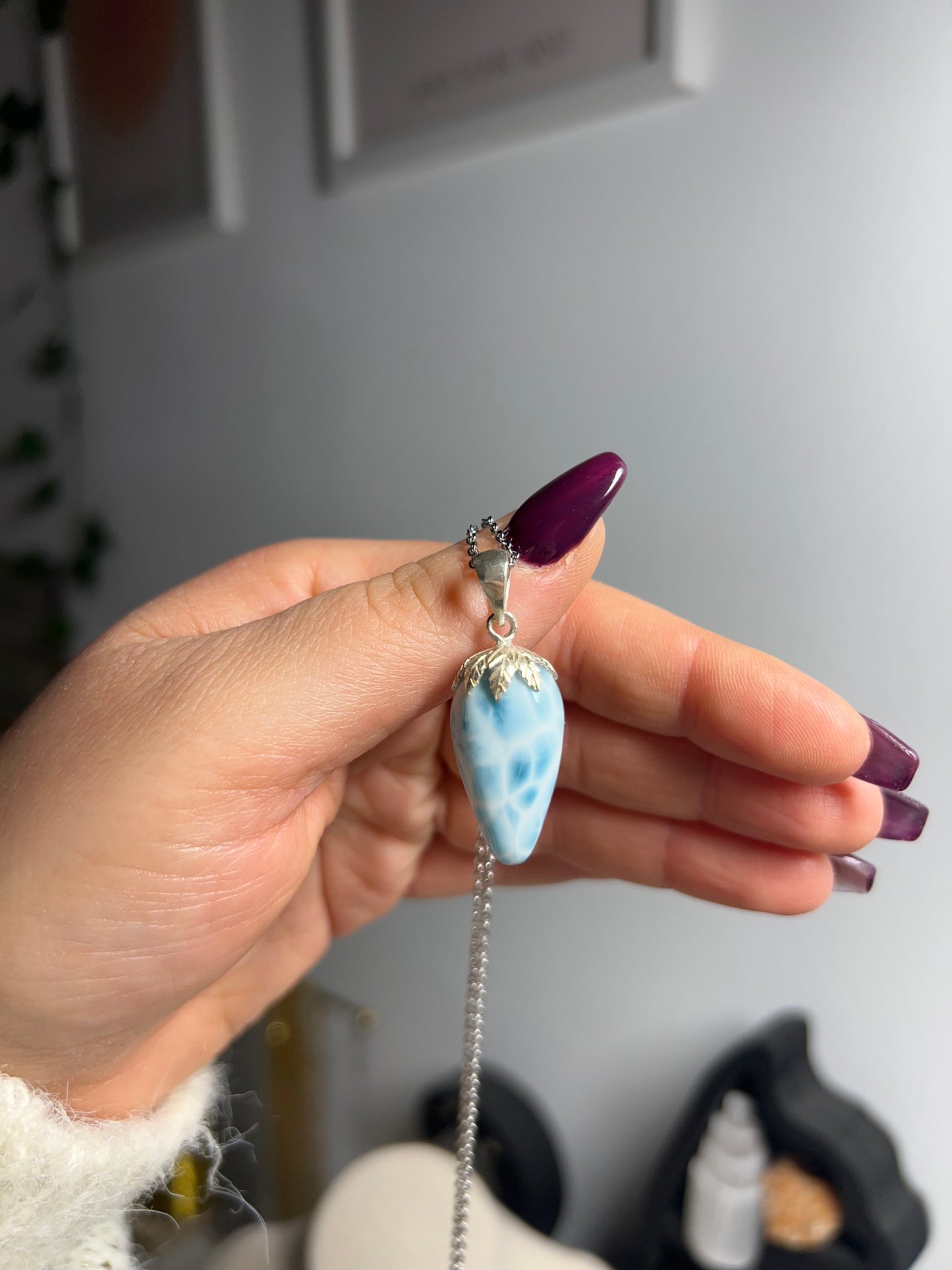 Collana in Larimar 6🌊(argento 925)