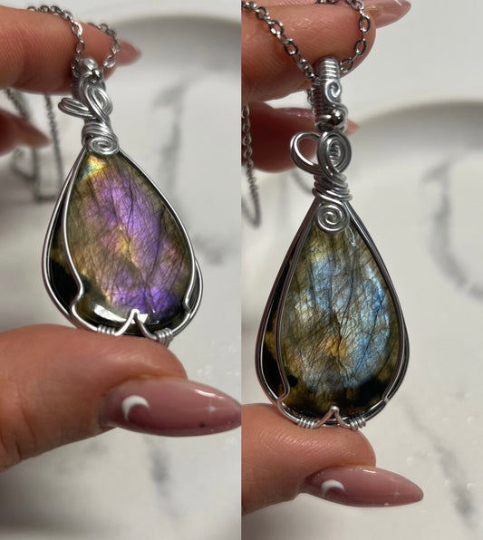 Collana in Labradorite Bicolore