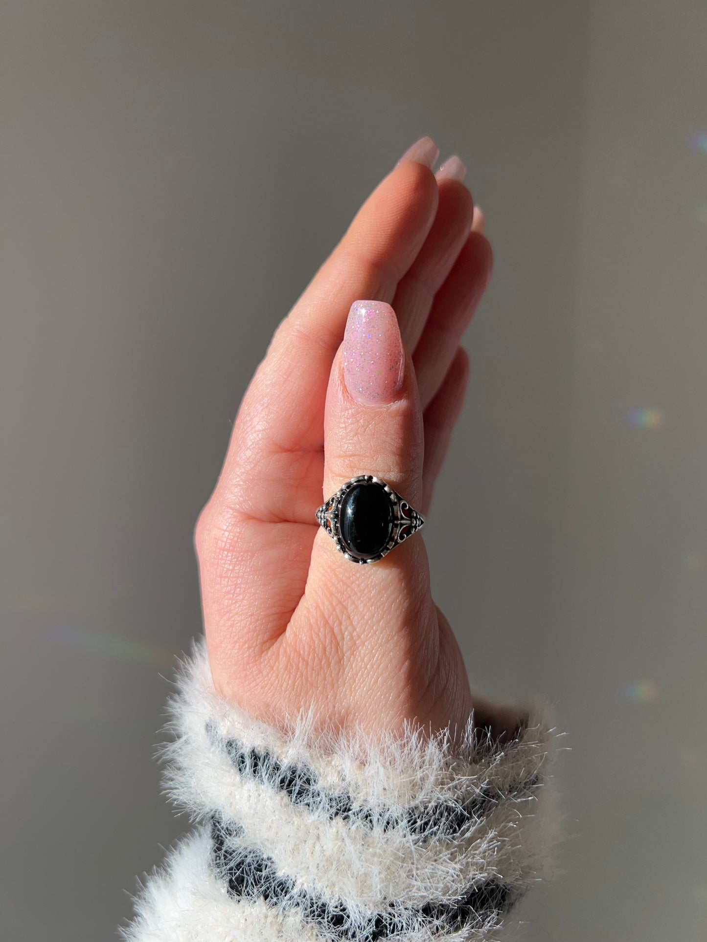 Anello in Onice Nera 2🖤(argento 925)