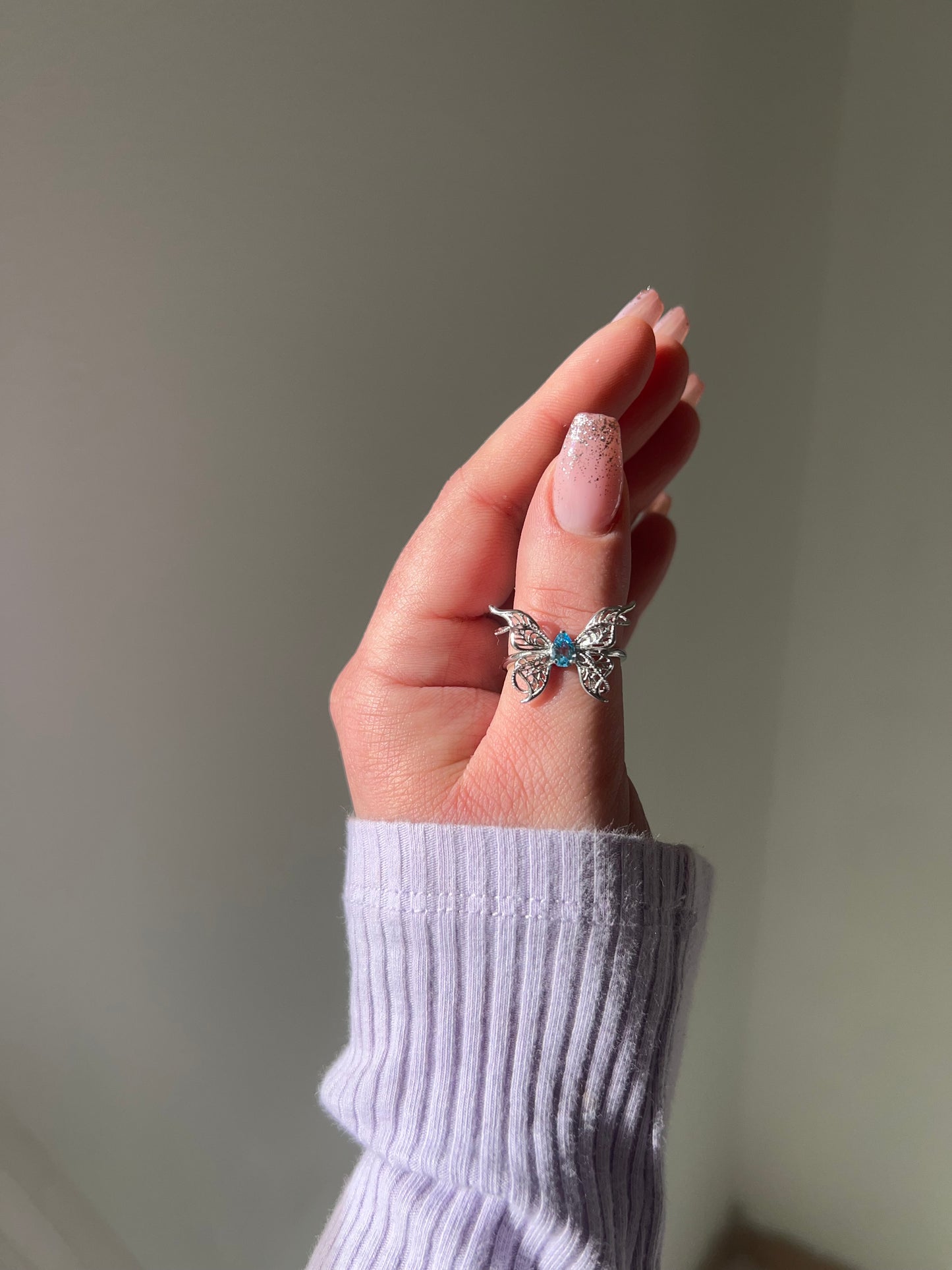 Anello Farfalla Topazio🦋(argento 925)