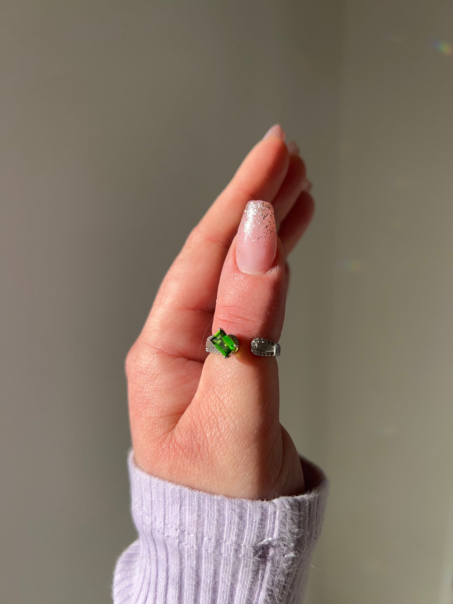Anello in Diopside🌿(argento 925)