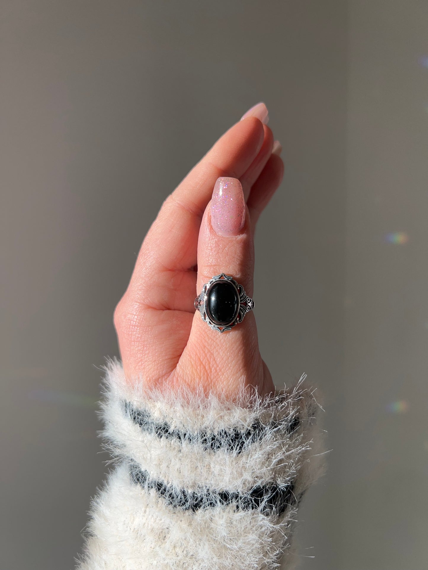 Anello in Onice Nera 1🖤(argento 925)