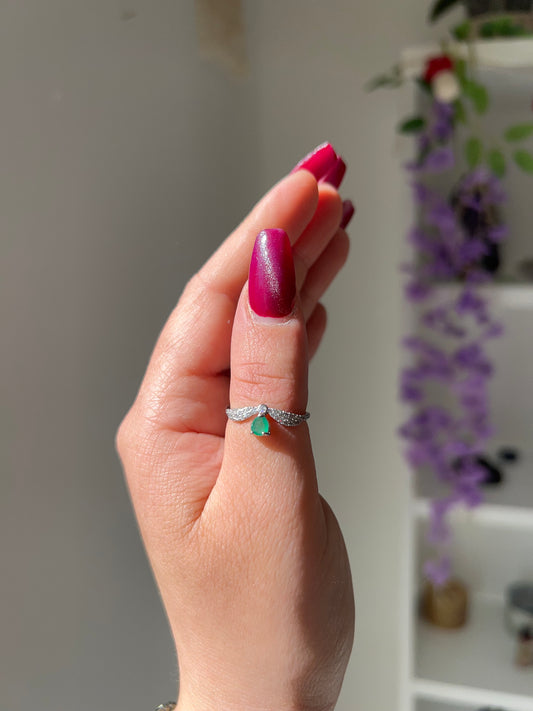 Anello in Smeraldo💚(argento 925)