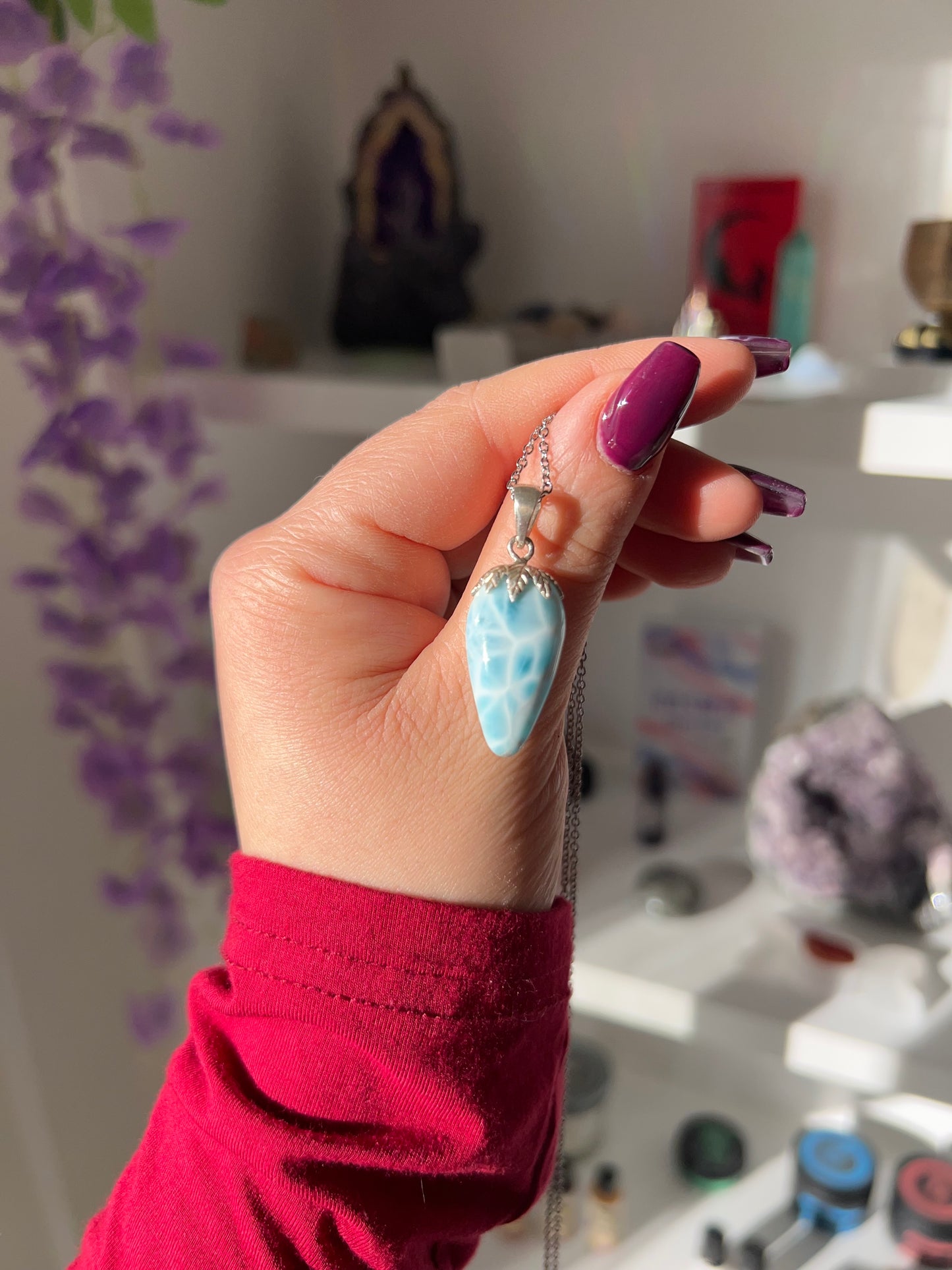 Collana in Larimar 6🌊(argento 925)