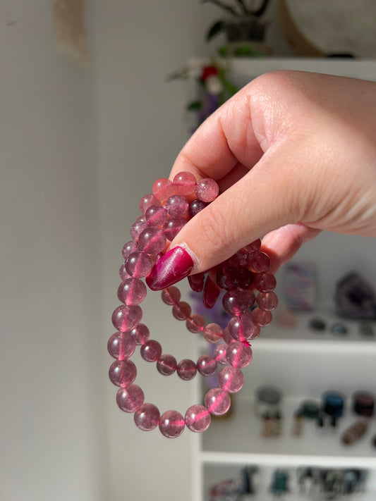 Bracciale in Quarzo Fragola