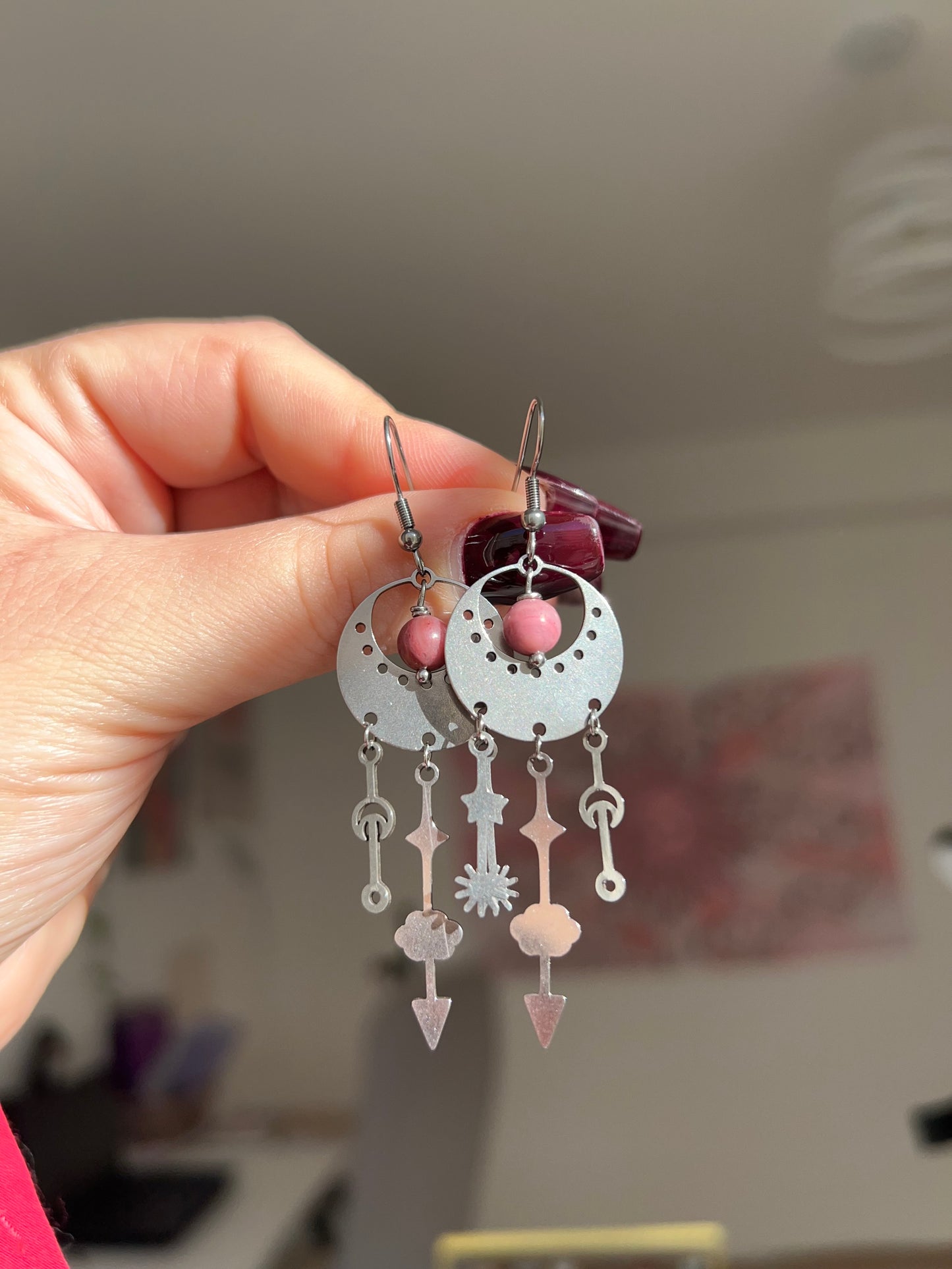 Orecchini in Rodonite🌸