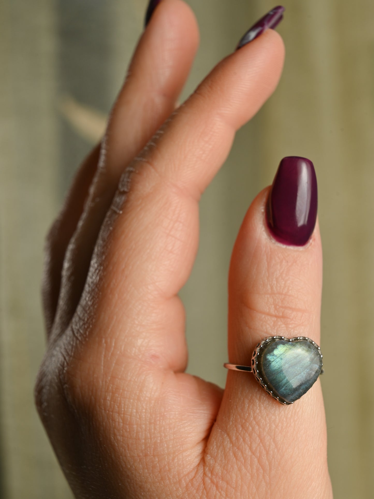 Anello in Labradorite (argento 925)🦋