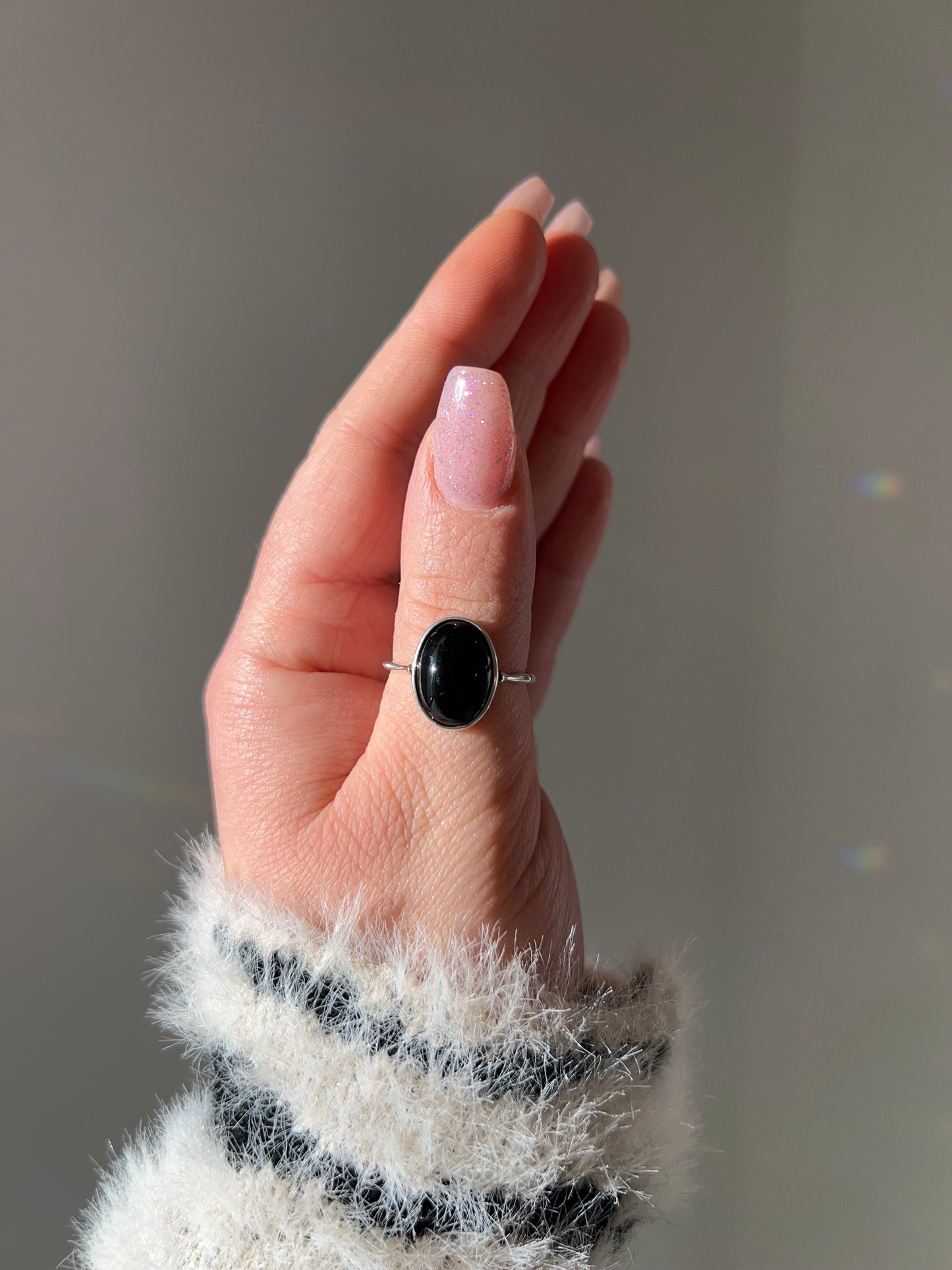 Anello in Onice Nera 4🖤(argento 925)