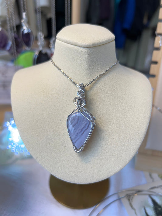 Collana in Agata Blue Lace🩵