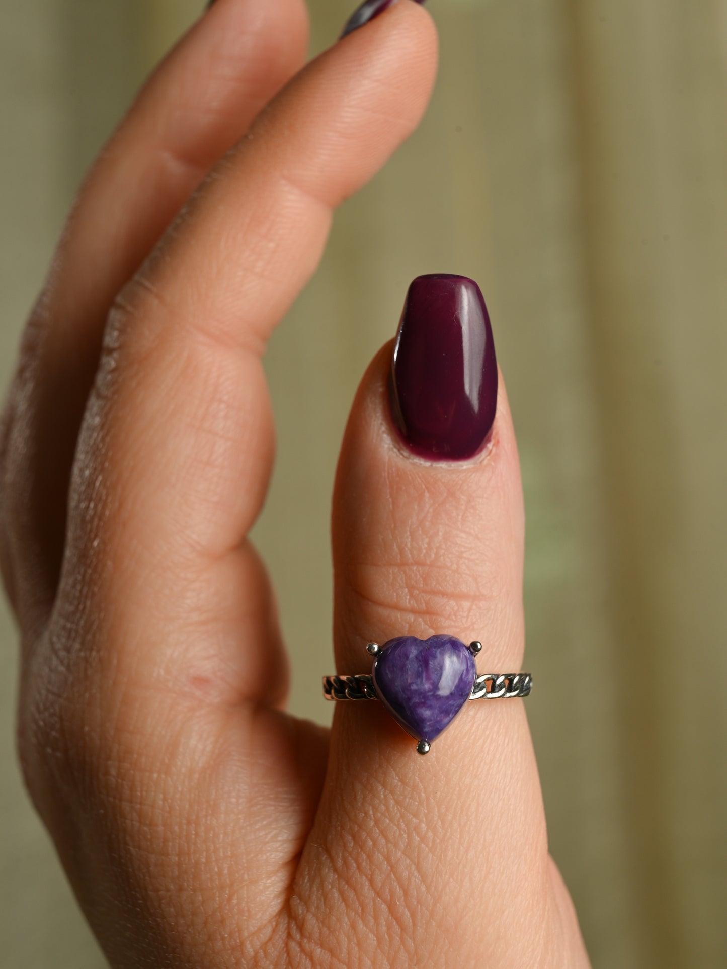 Anello con Charoite (argento 925)