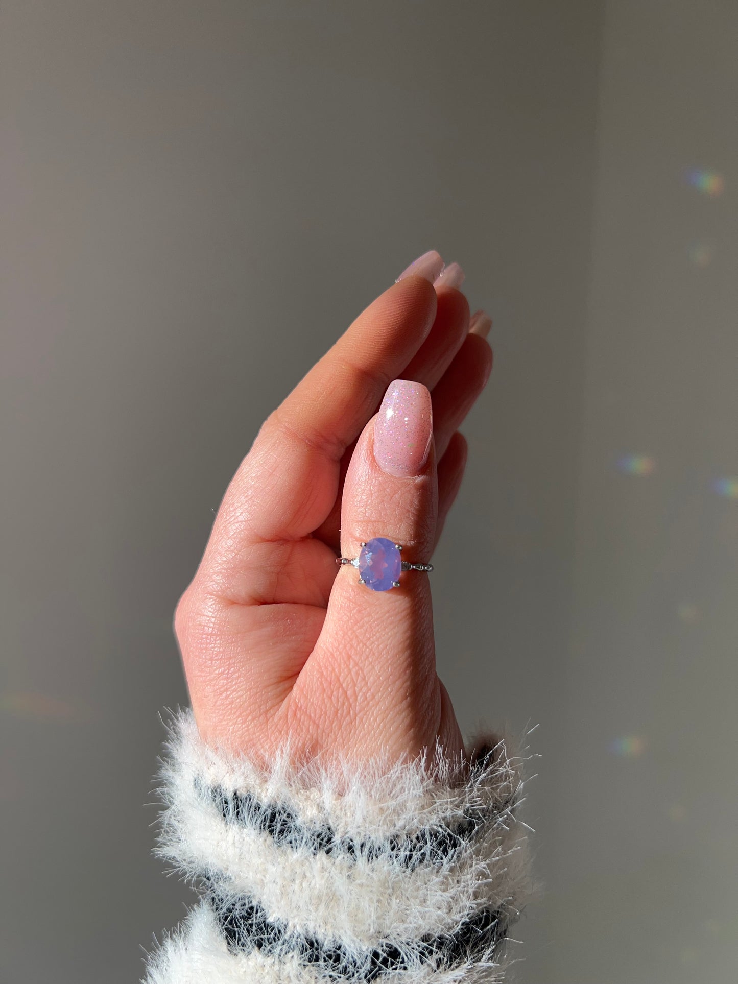 Anello in Quarzo Moon Lavander💜🌙(argento 925)