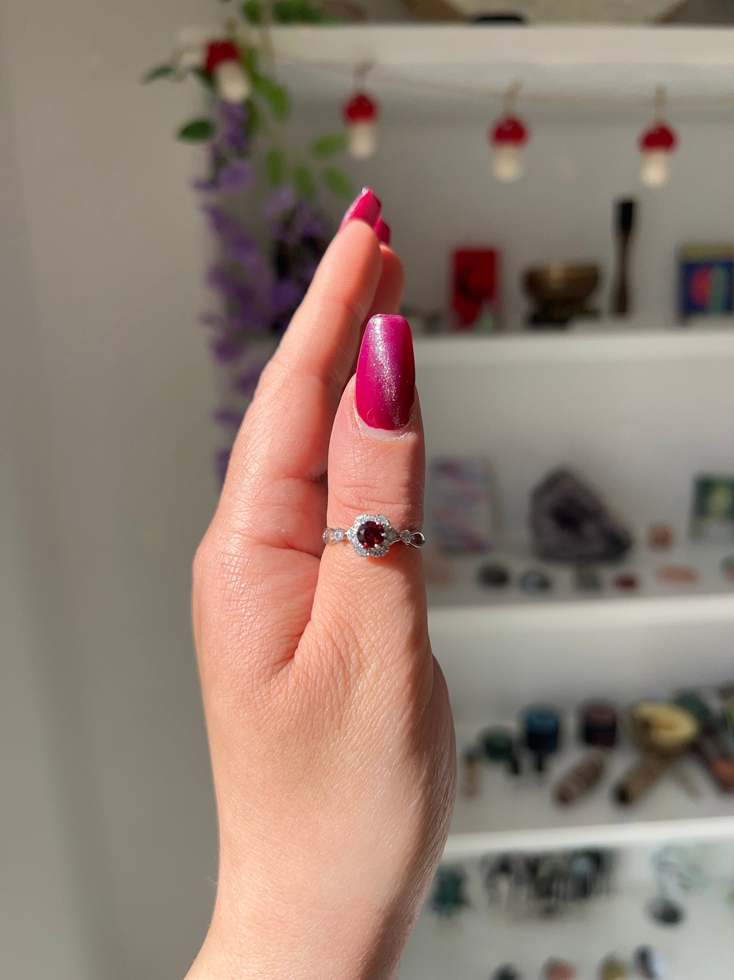 Anello in Granato 2❤️(argento 925)