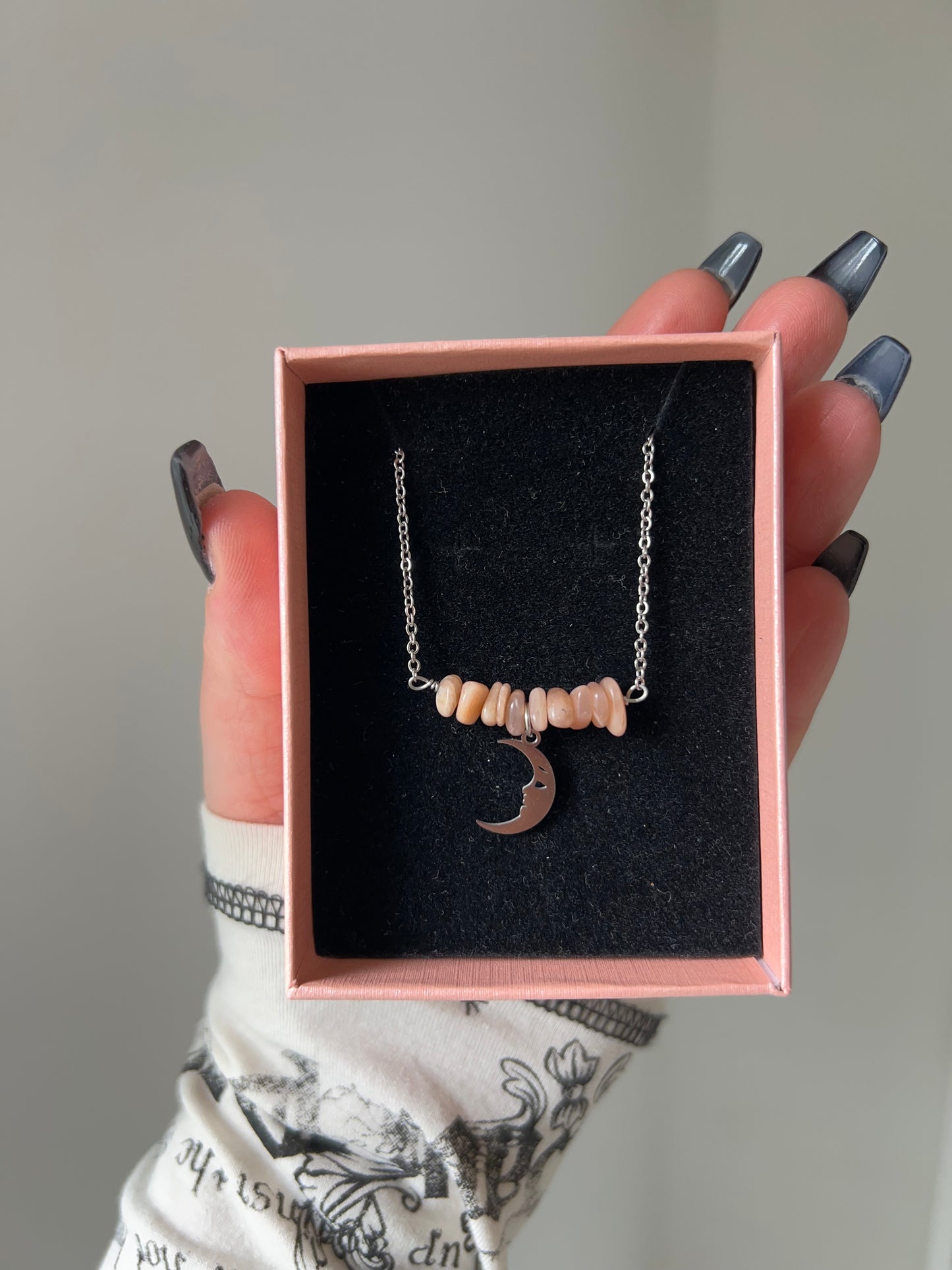 Collana in Pietra di Luna pesca🌙