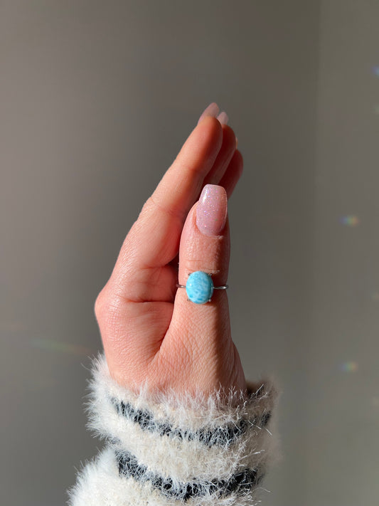 Anello in Larimar 2🌊(argento 925)