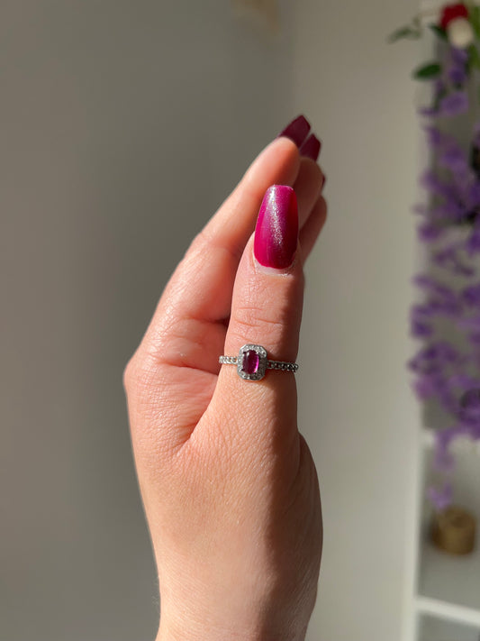 Anello in Granato 1❤️(argento 925)