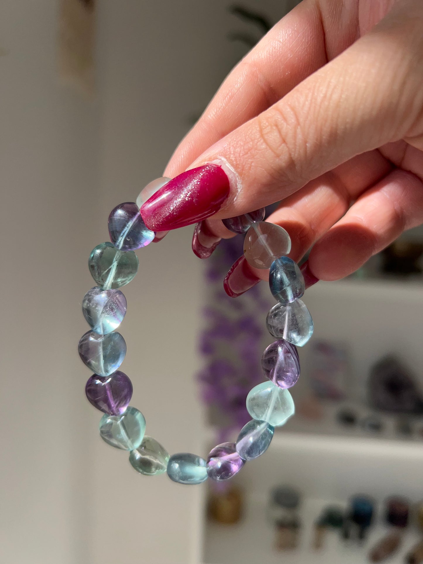 Bracciale cuori di Fluorite