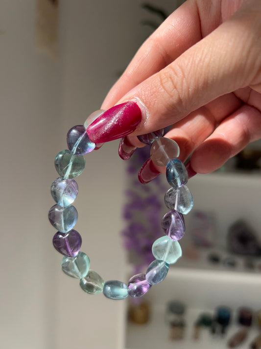 Bracciale cuori di Fluorite