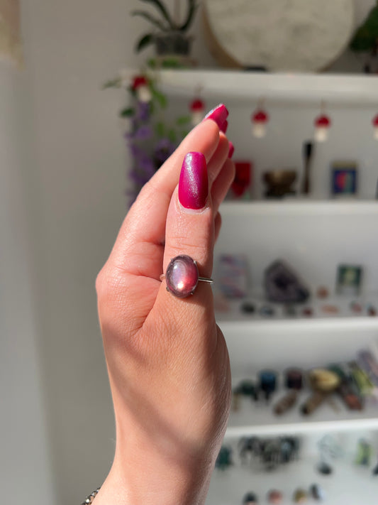 Anello in Lepidolite 2💕(argento 925)