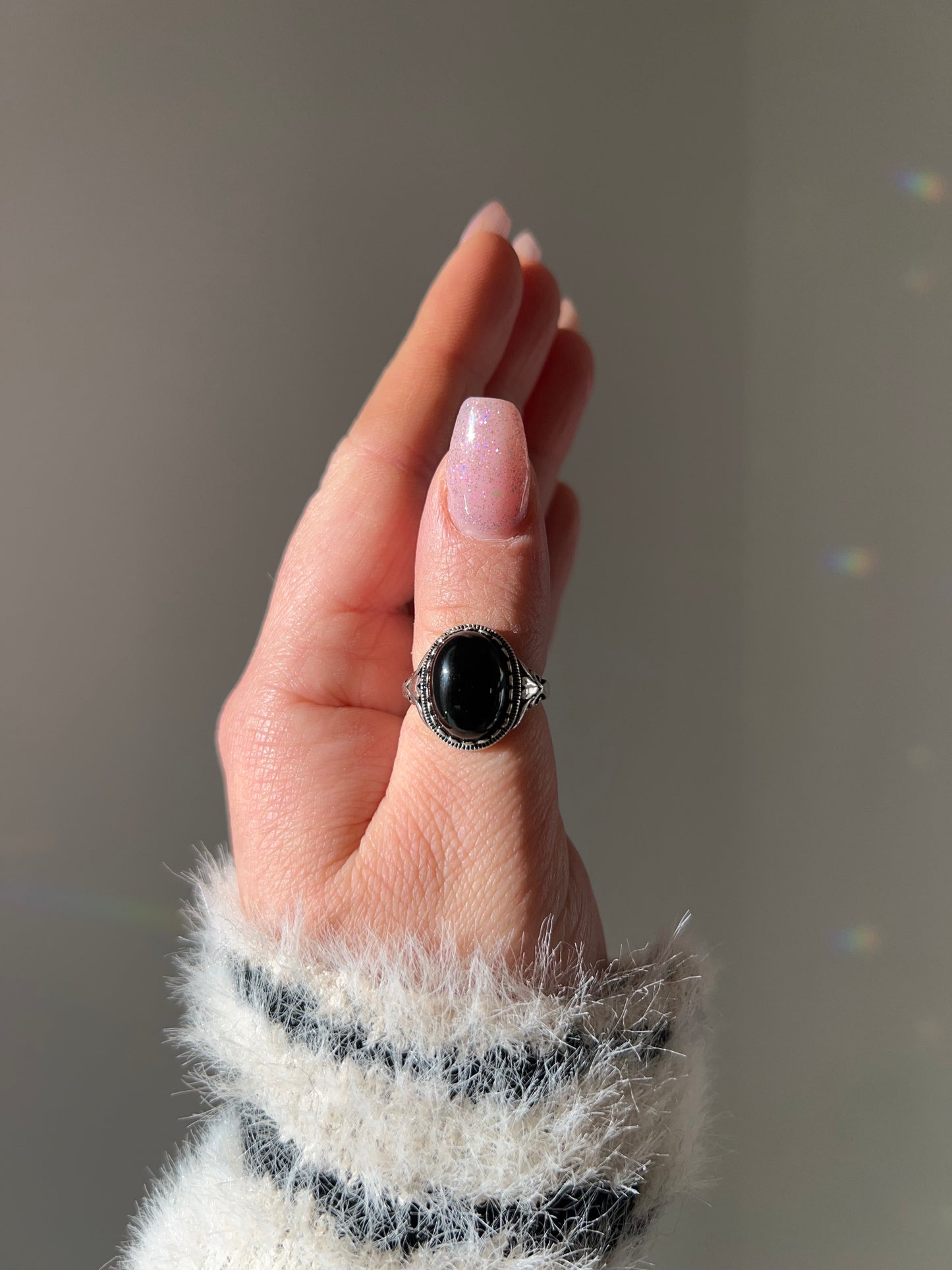 Anello in Onice Nera 3🖤(argento 925)