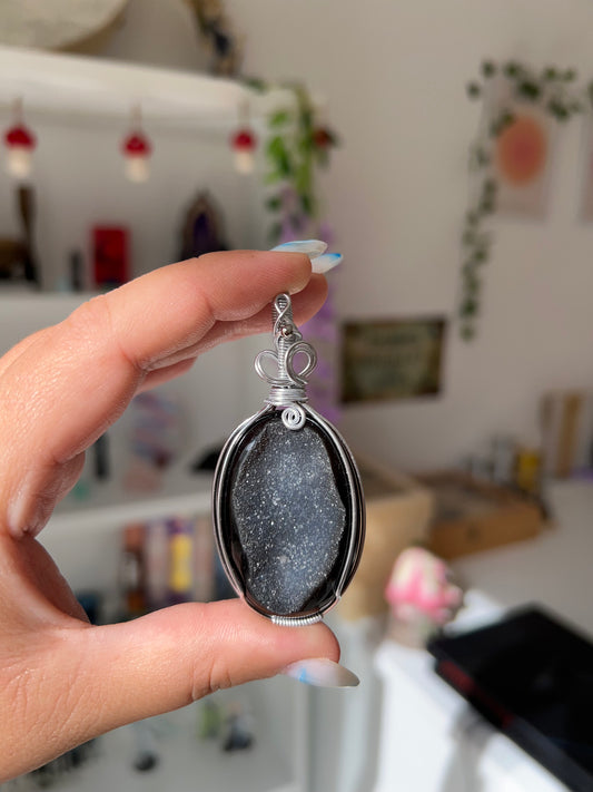 Collana in Agata nera Druzy✨🖤