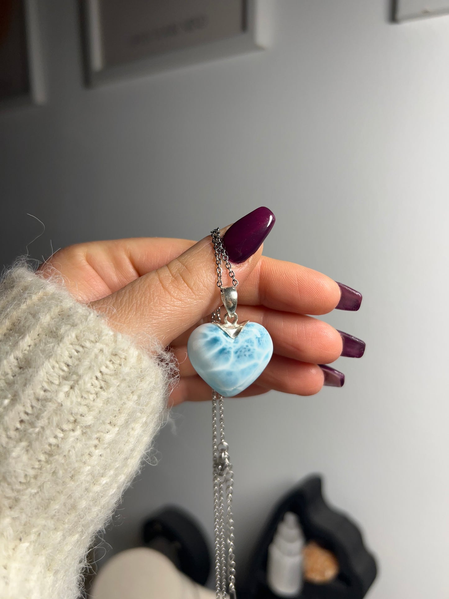 Collana in Larimar 13🌊(argento 925)