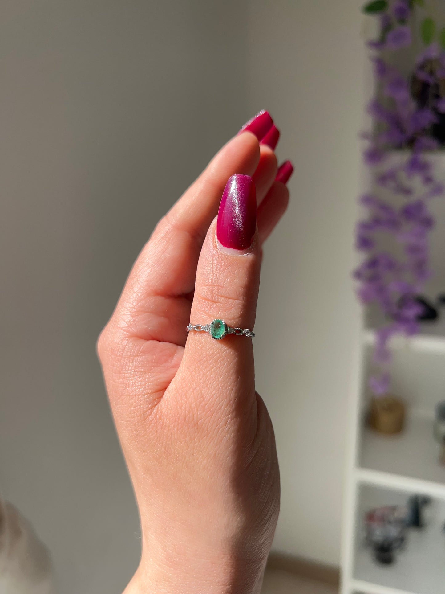 Anello in Smeraldo 2💚(argento 925)