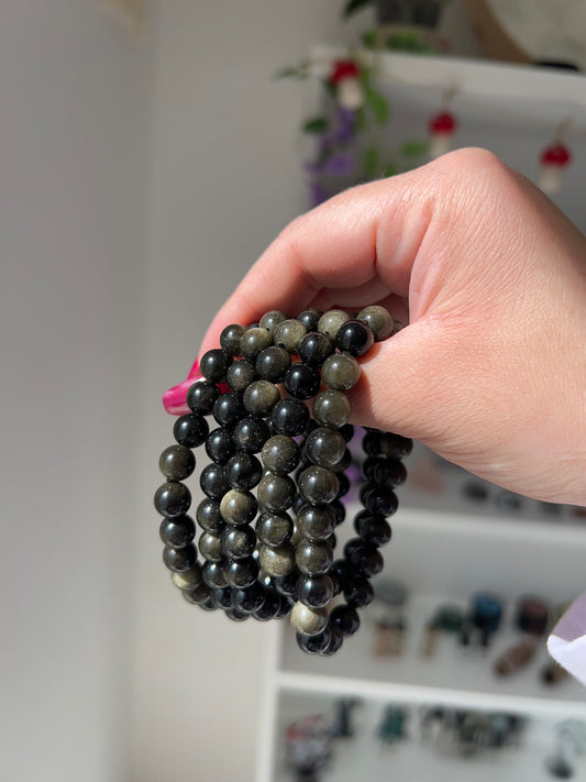 Bracciale in Ossidiana dorata
