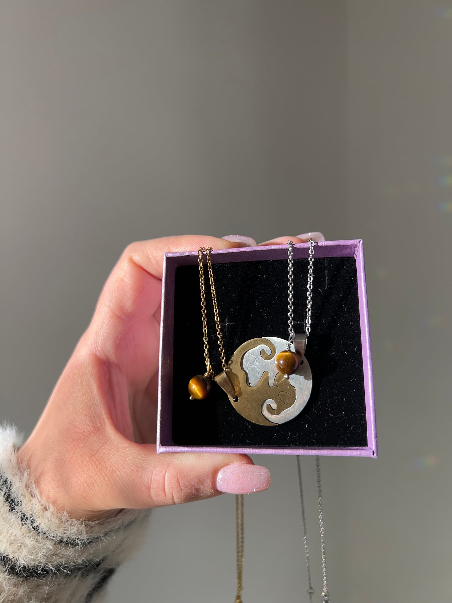 Coppia di Collane con Occhio di Tigre✨🐶