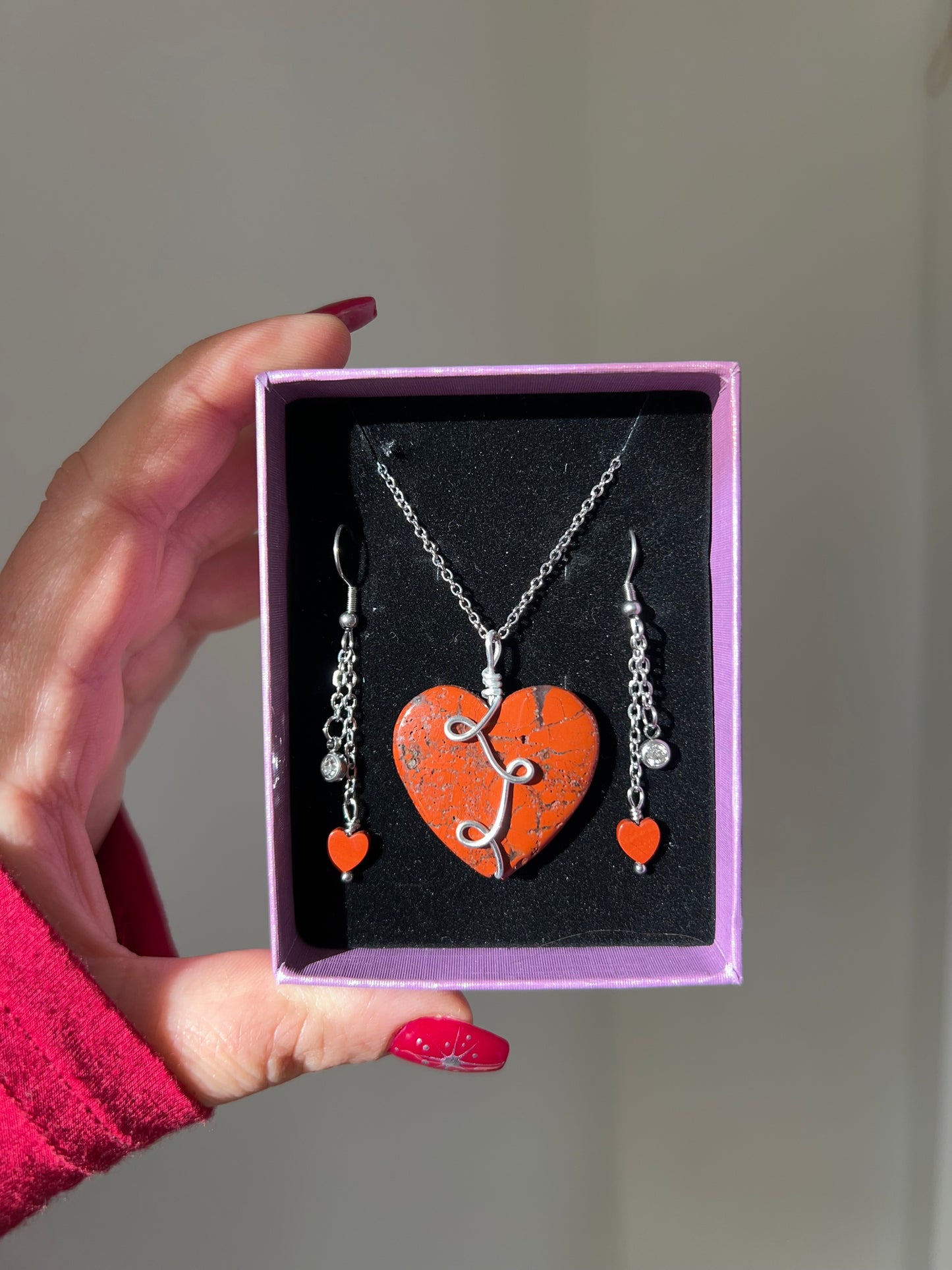 Set “Amore” in Diaspro rosso🌹1