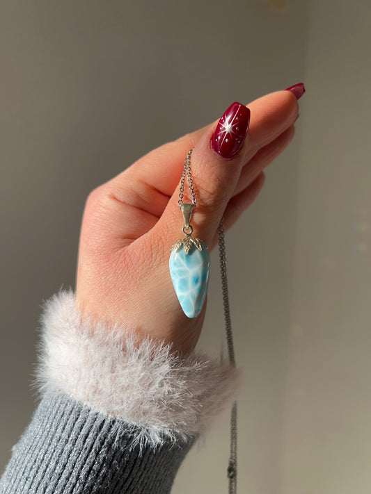 Collana in Larimar 14🌊(argento 925)
