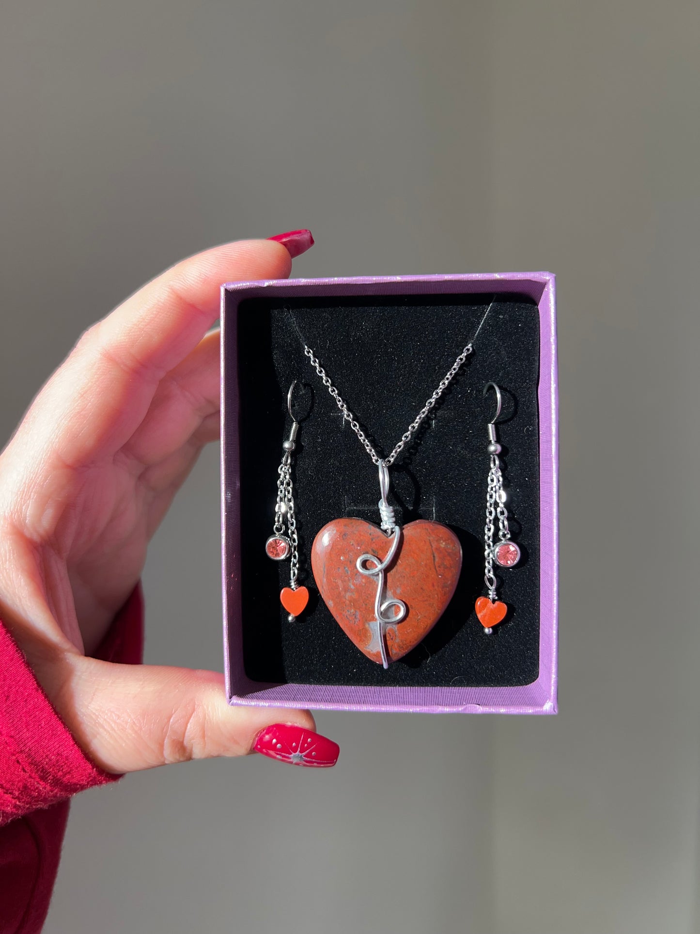 Set “Amore” in Diaspro rosso🌹2