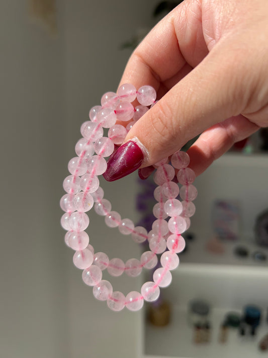 Bracciale in Quarzo Rosa