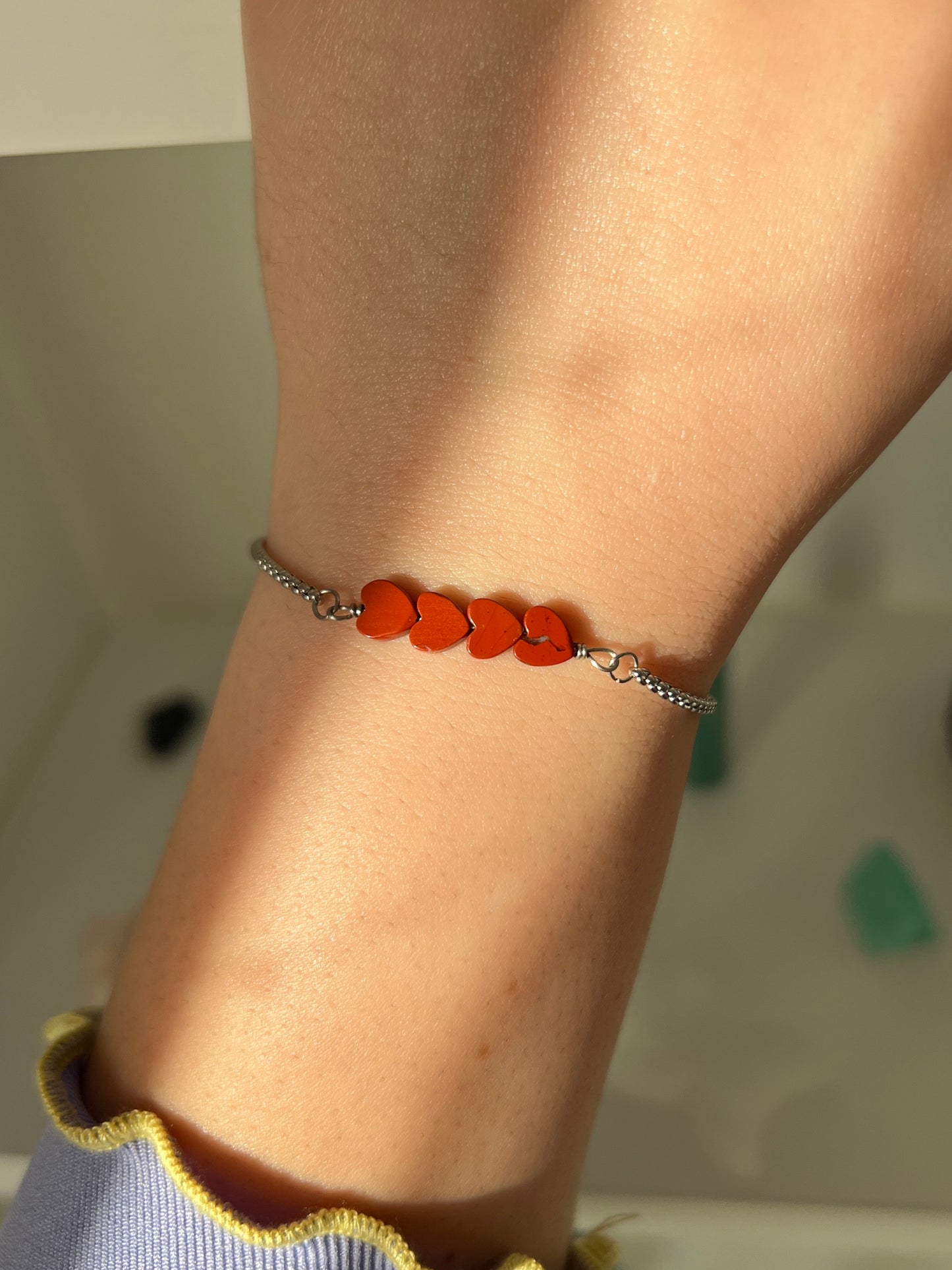 Bracciale con Diaspro rosso